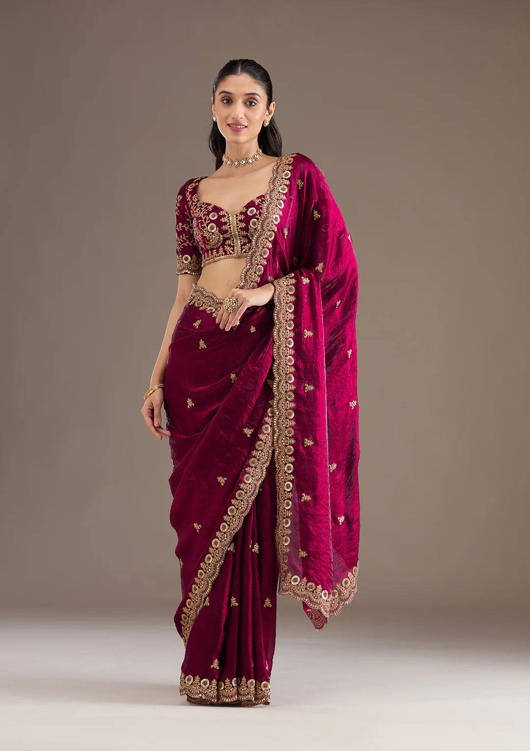 HEVY FANDY SATTIN SILK FANCY DORI WITH ZARI & SEQUNCE WORK SAREE