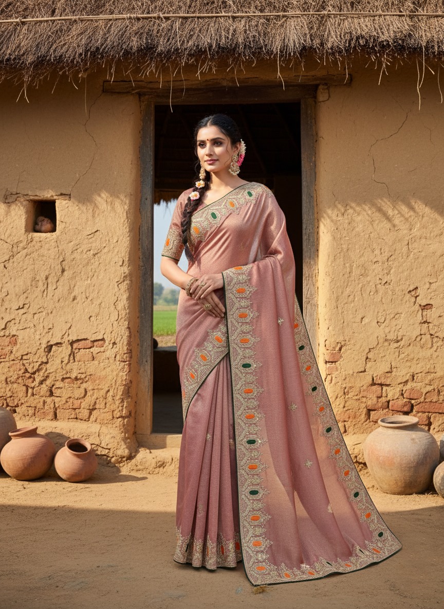 The Pure NC Moss Fancy Soft Fabric Saree with Luxury Fancy