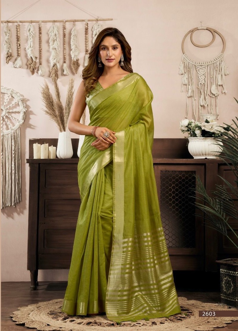 Khadi Cotton Saree with Elegant Jhallar Border Paired