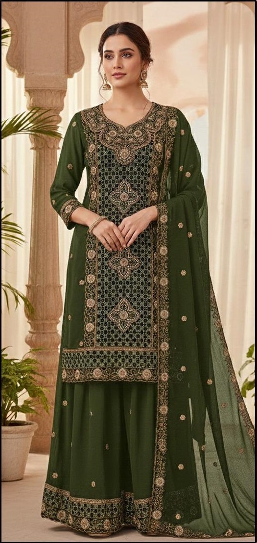 Hevy Georgette With plazo Suit