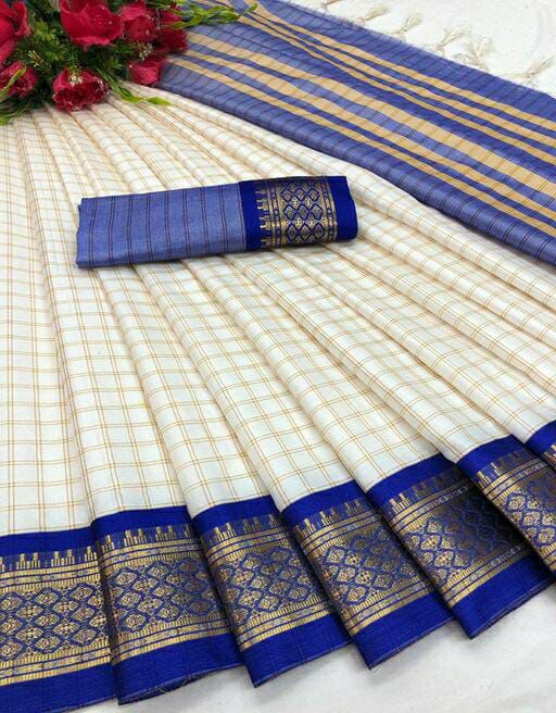 HEAVY RICH COTTON SILK DESIGN & JEQUARED WEAVING SAREE