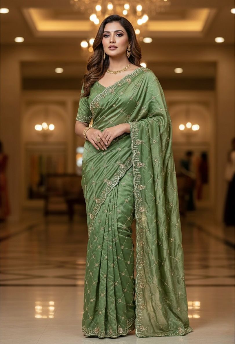  The Luxurious and Glamorous Trending Hand work Saree