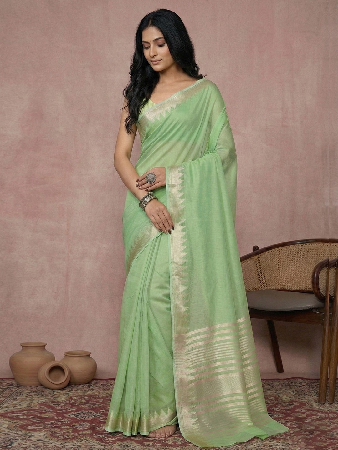 COTTON  FABRIC SAREE 