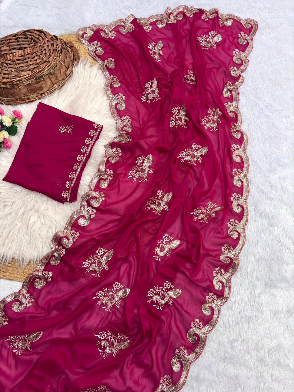 HEAVY STAR GEORGETTE SILK SAREES