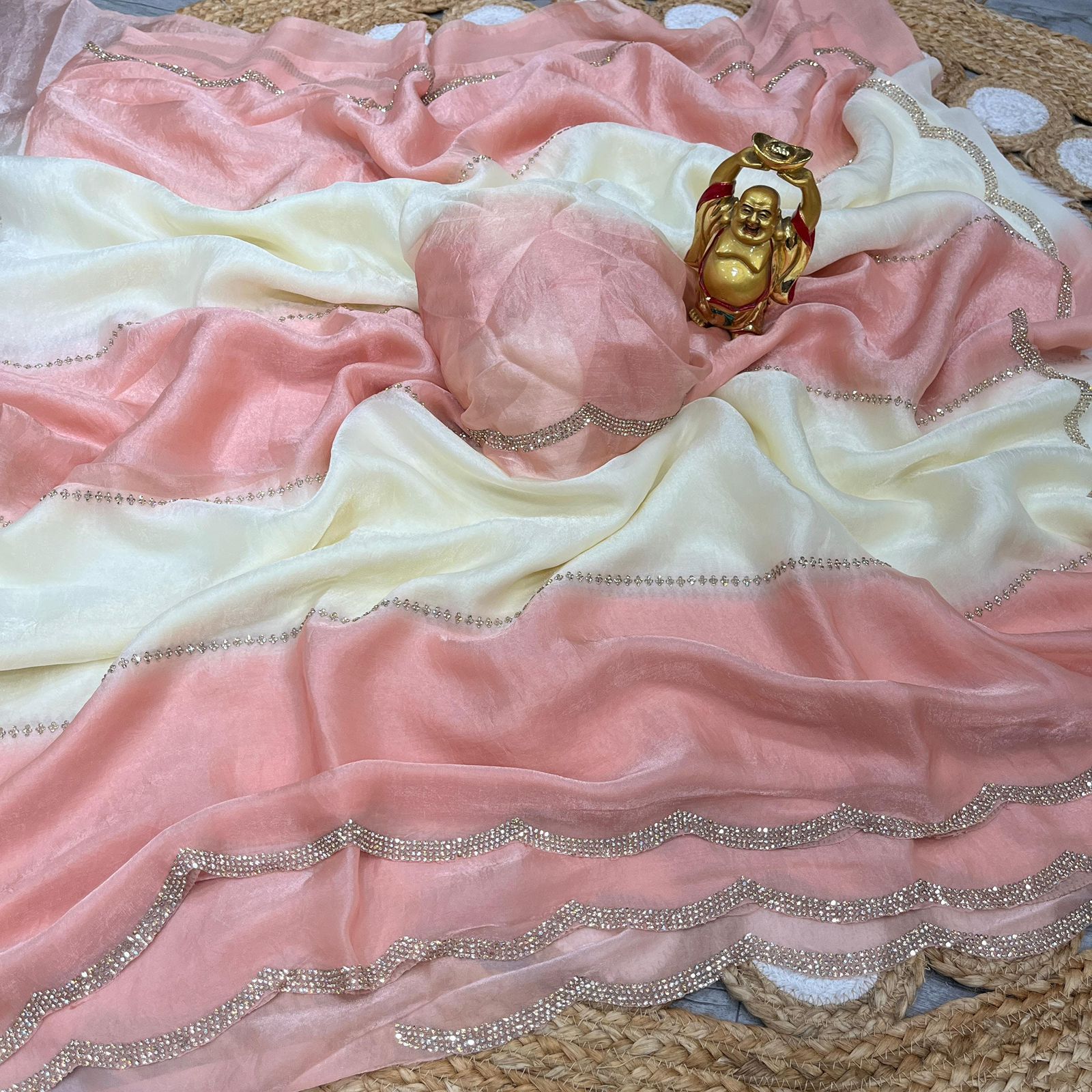  Space silk with jarkhan work Saree