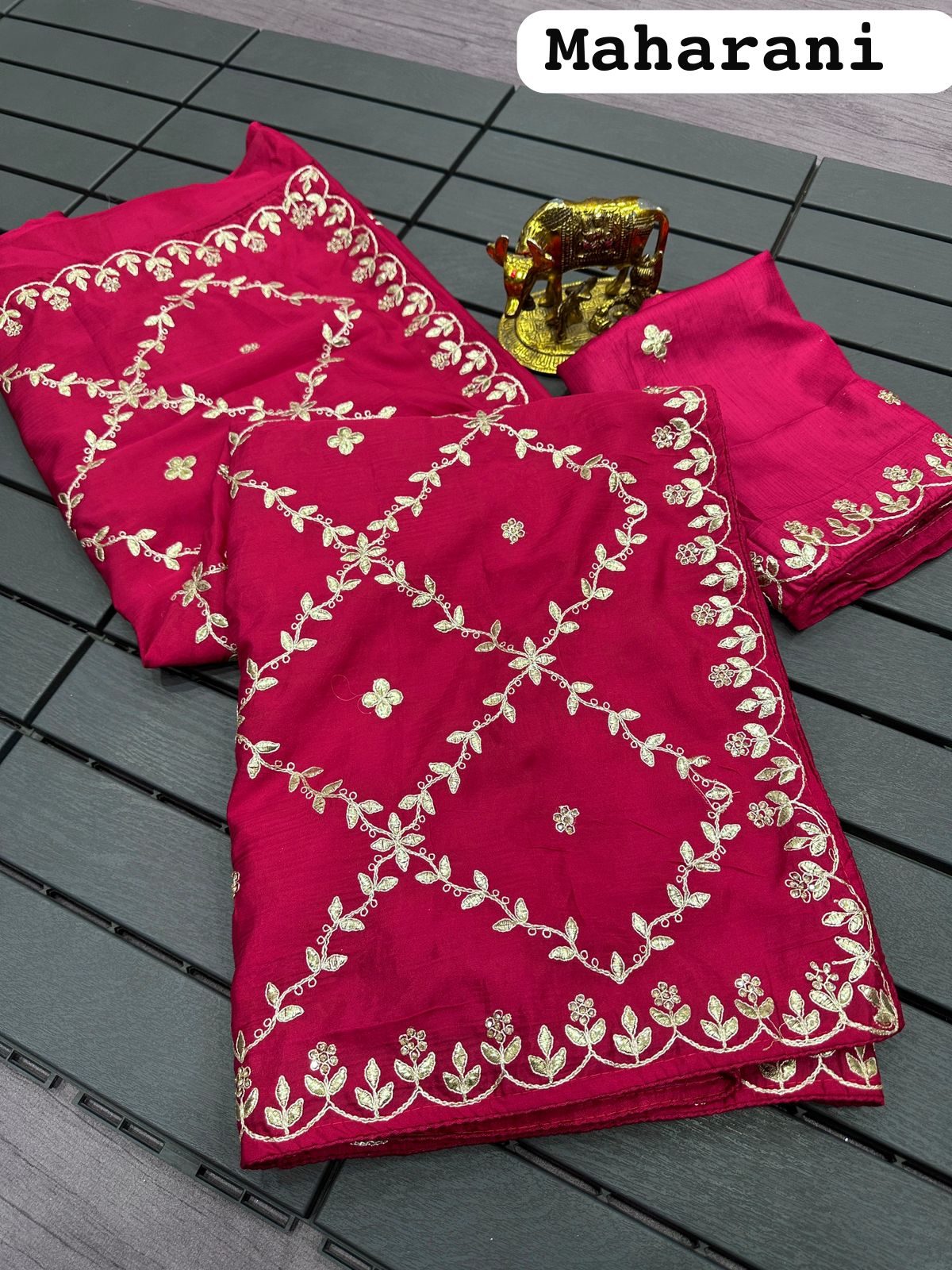 A New Exclusive Special Fancy Gota Foil & Multi Designer New Arrival Premium Silk Sarees