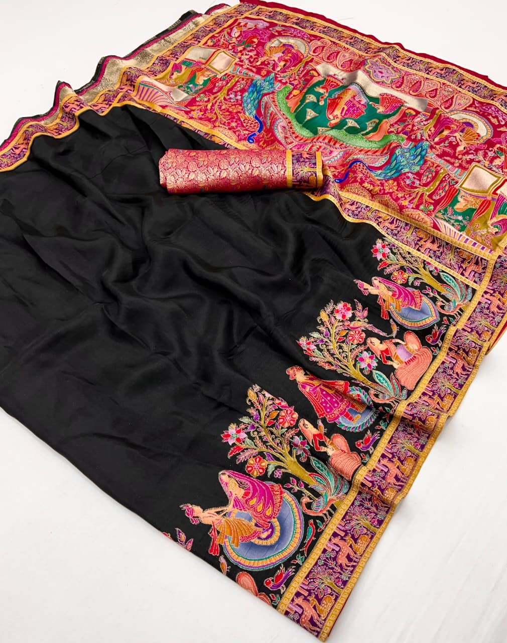 Pure viscose silk Printed Saree