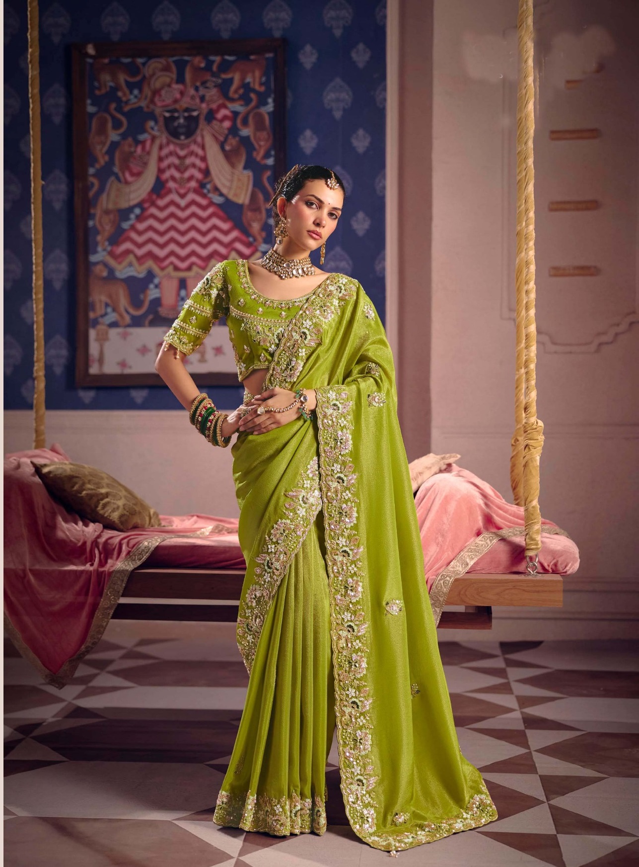 Premium Viscose Zari Tissue Saree