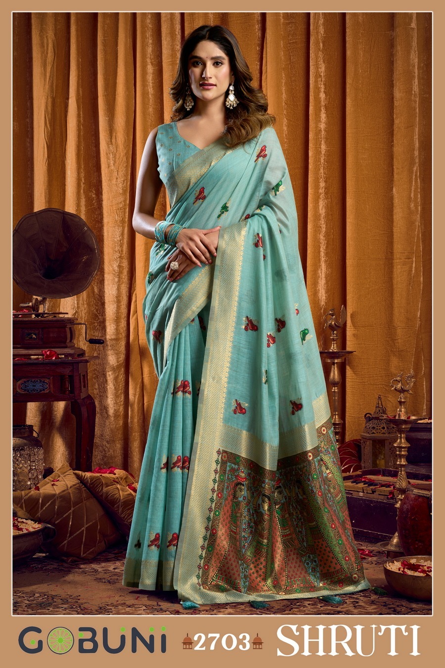 Khadi Cotton Saree with Elegant Jhallar Border Saree