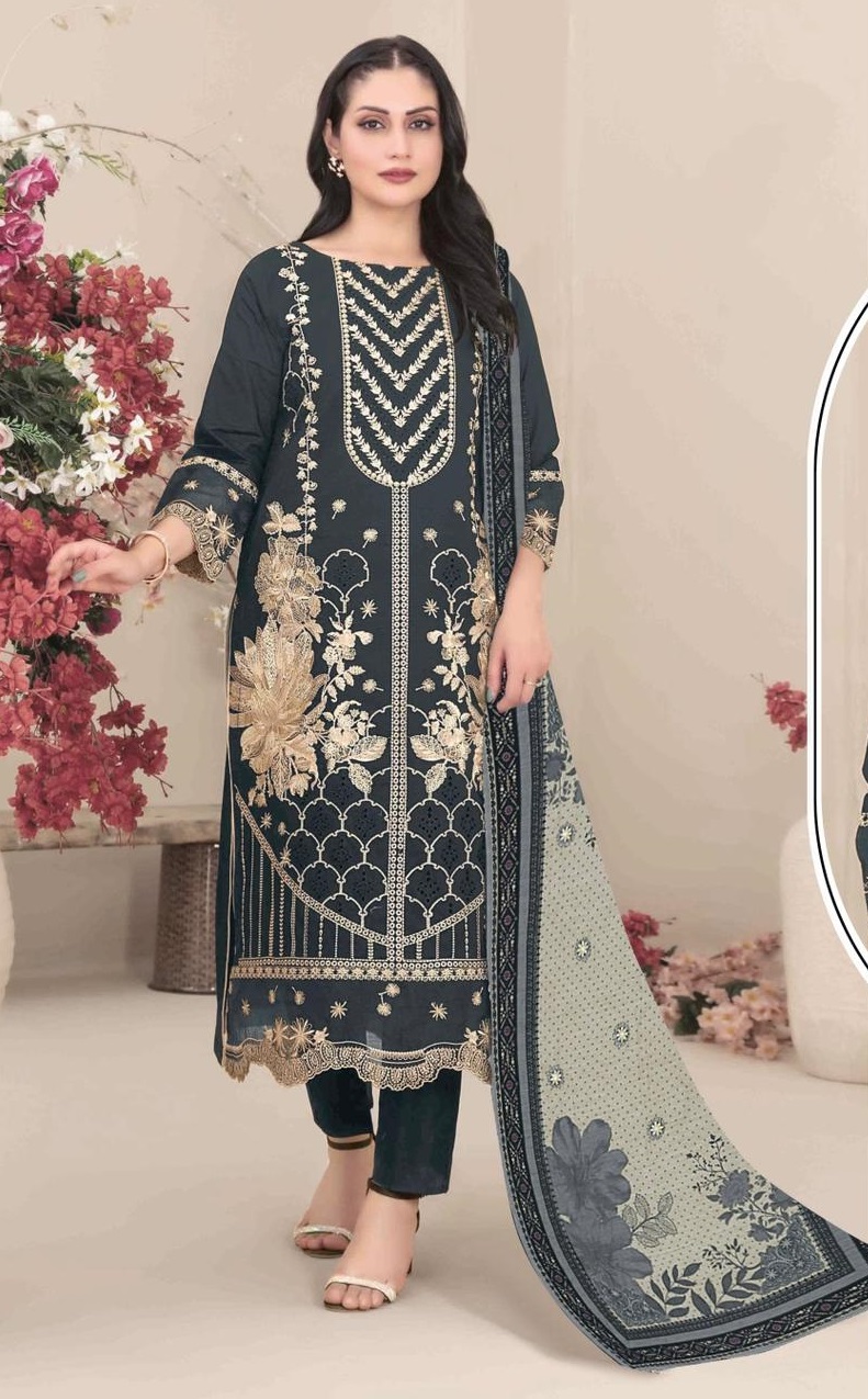 Fox Georgette with Heavy Embroidered work & Khatli Work suit