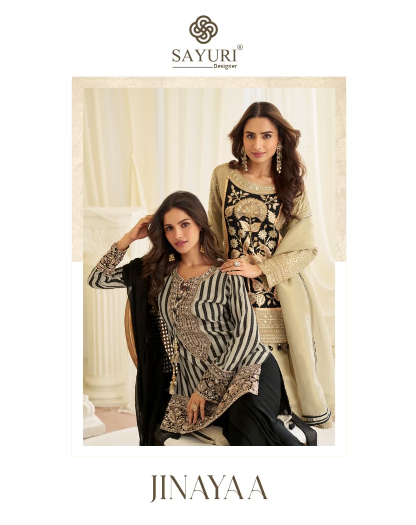Premium Natural Crep Silk With Embro Siqance  Work & Real Mirror Suit