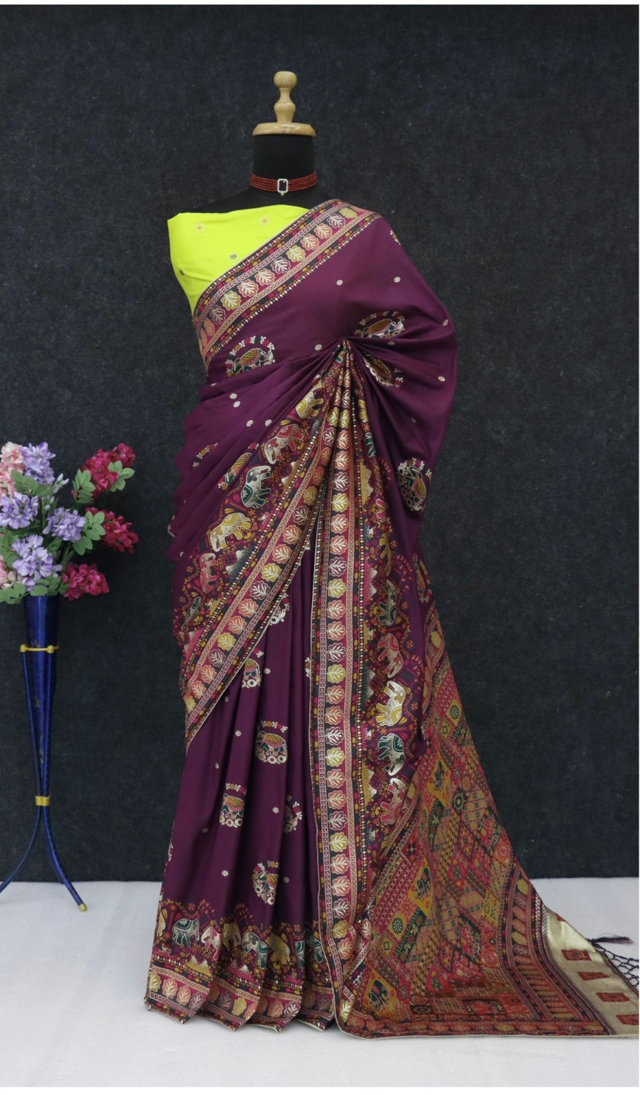 Drape yourself in elegance with our newly launched Pashmina silk saree