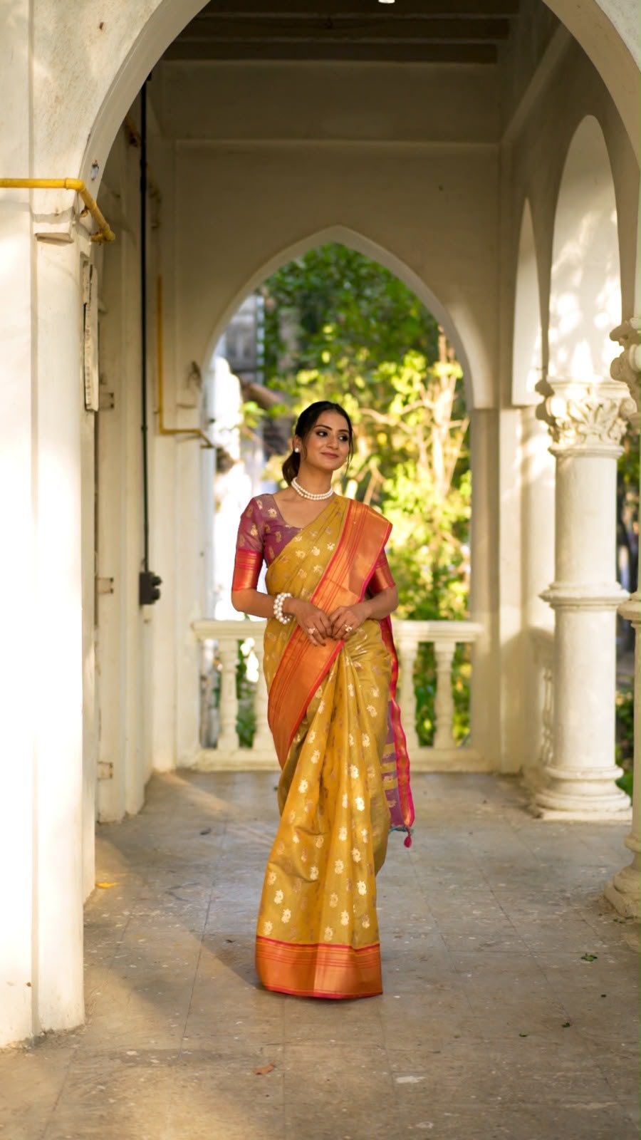 our newly launched kanchiwaram Tissue Soft silk with folik print saree