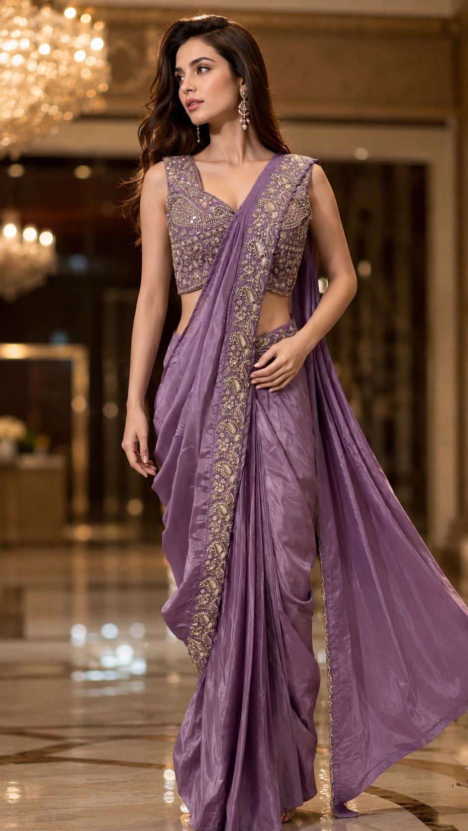 CHINNON FABRIC BEAUTIFUL SAREE