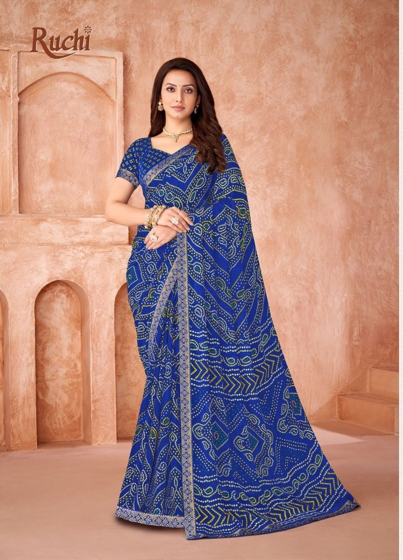 Chiffon Saree with attached border