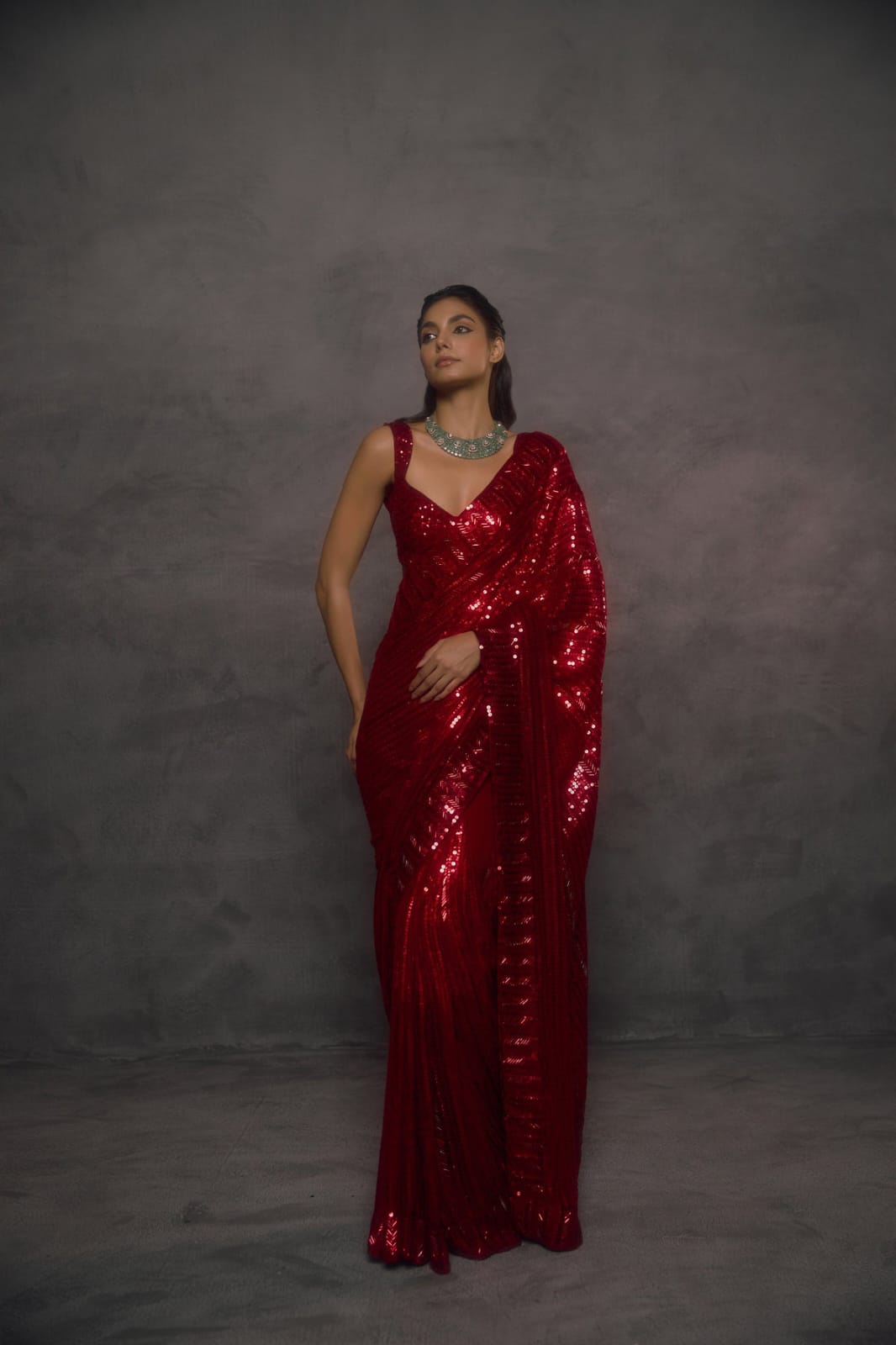 Full Saree Of Heavy quality Faux Georgette Sarees