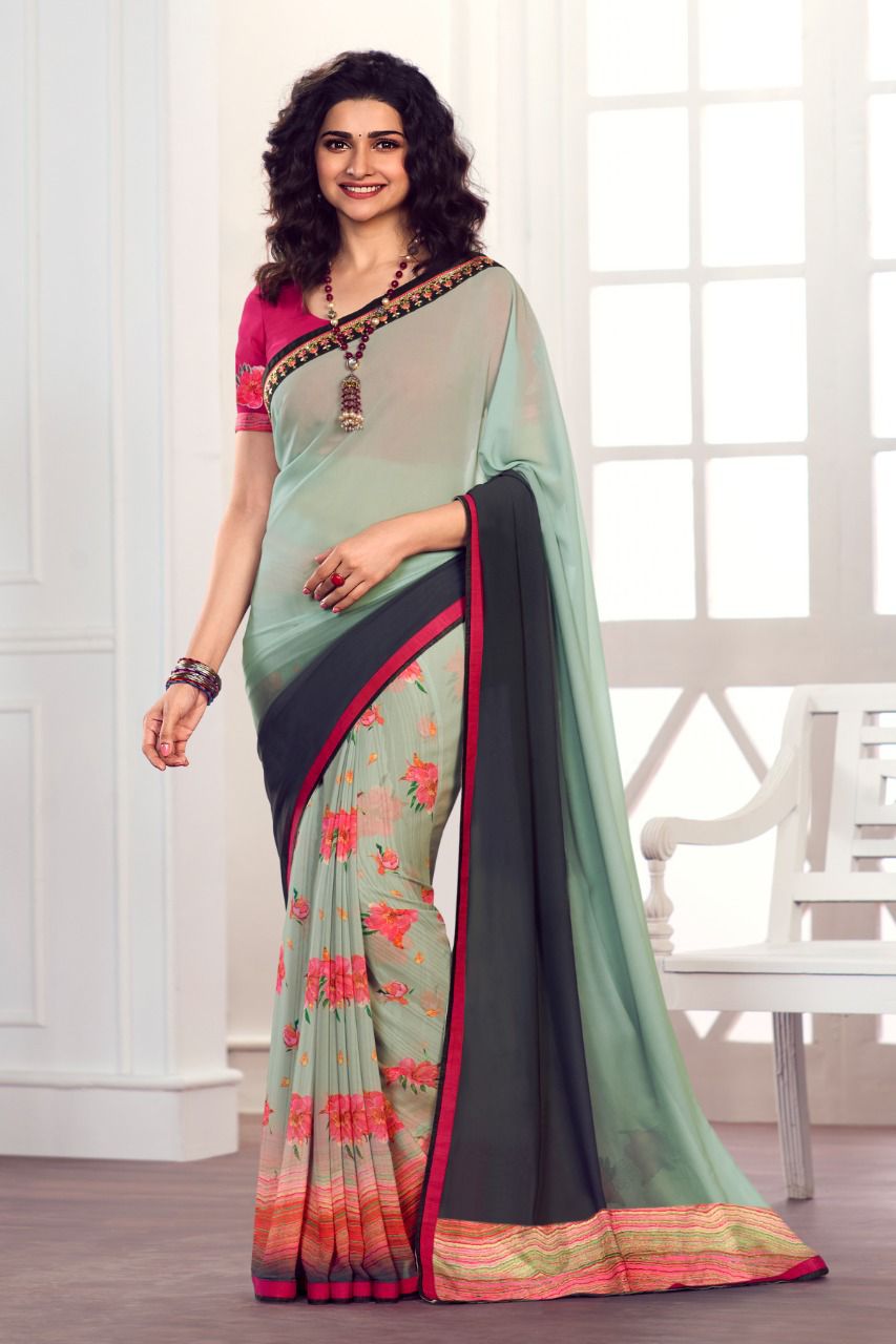 Heavy georgette silk Printed Saree
