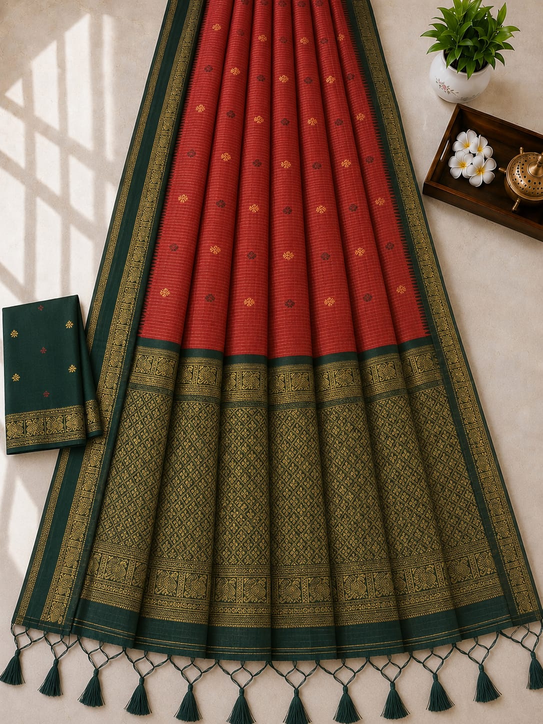 Drape yourself in elegance with our newly launched Kalyani Cotton saree.
