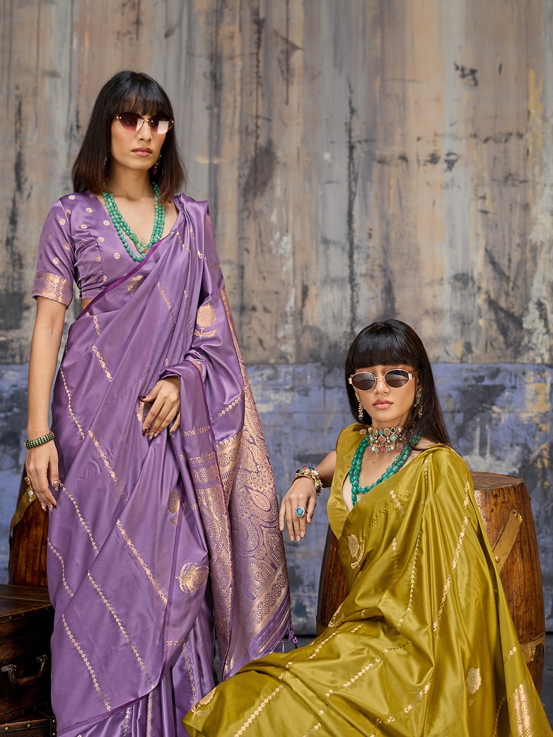 Pure Satin Handloom Weaving Saree