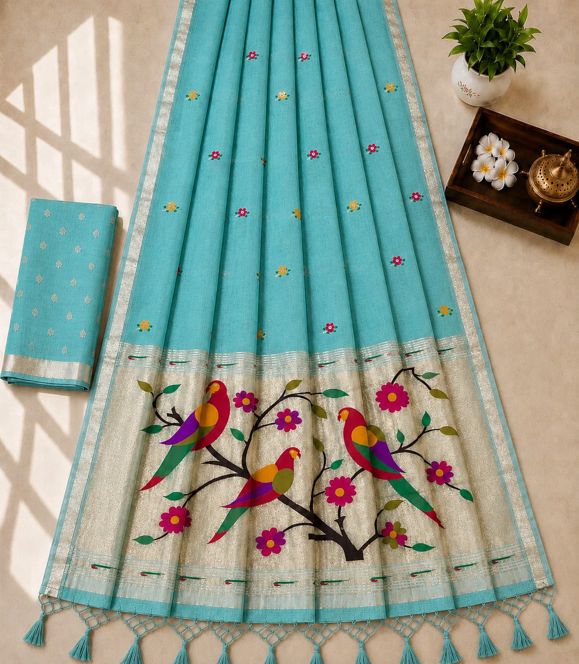 Drape yourself in elegance with our newly launched primium Peshwai Cotton saree.