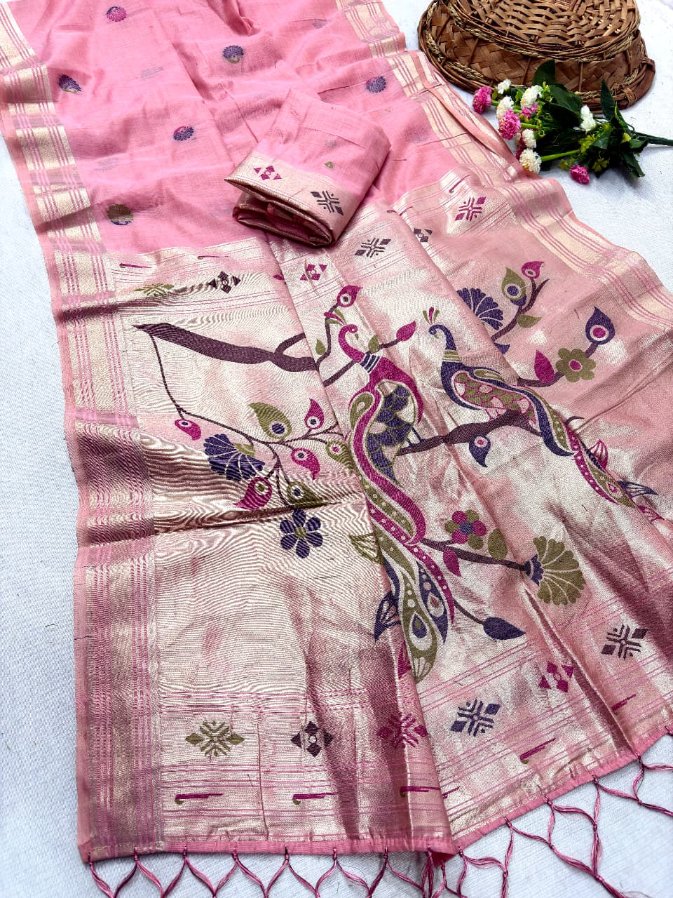 SOFT MOONGA COTTON SAREE 