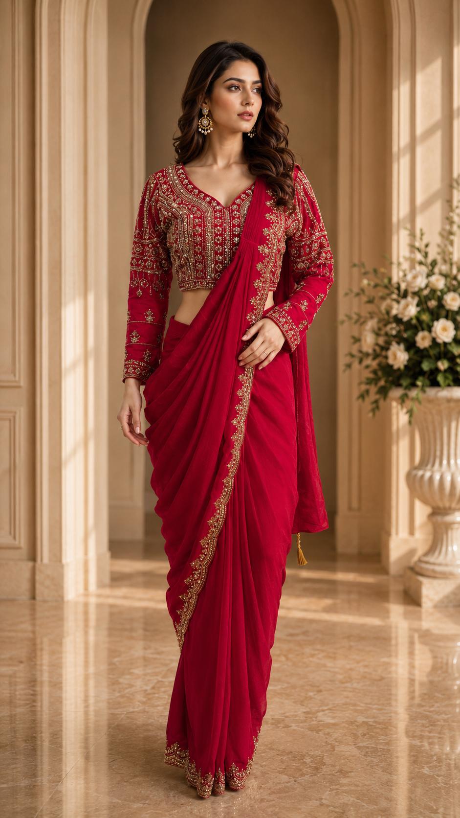 READY TO WEAR SLEEVES SAREES